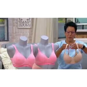 Breezies Seamless Comfort Underwire T-Shirt Bra beige Size 34 DD New A296436